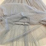 Macy's NWT Grey and White Polka Dot Shee Hem Maxi Skirt With 3 Layers Princess Cut Photo 3