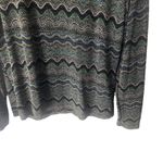 Chico's Medium Metallic Artsy Boho Multicolored Blue Disco Party Blouse Photo 3