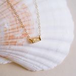 Tiny November Birthstone Necklace Gold Photo 2
