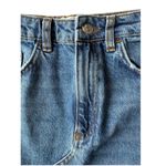 Free People  Blue Maxi denim Skirt with Side slits and frayed hem size 4 Photo 4