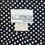 KC Spencer Polka Dot Vintage Maxi Dress Size 4 Small Tie Waist Black White Photo 8