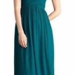Donna Morgan Strapless Formal Maxi Party Dress Jade Teal Pleated  ModCloth Size 2 Photo 0