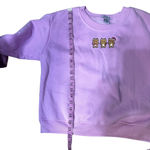 Cozy Holiday Fleece 2 Piece Short Sweatshirt Set Holiday Cats Large Pink Photo 11