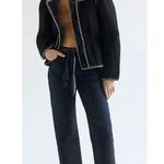 Anthropologie Quilted Puff Sleeve Jacket in Black Photo 1