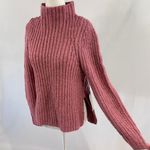 Leith New Chunky Knit Mock Neck Sweater Pullover Raspberry Pink Photo 7