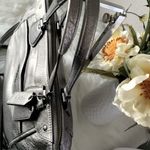 Coach RARE  Mickie Silver Metallic
Satchel and  Rare Matching Wallet Photo 3