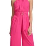Calvin Klein Women’s Belter Halter Neck Straight-Jumpsuit Photo 0