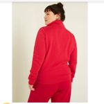 PINK - Victoria's Secret VICTORIA'S SECRET PINK FLEECE QUARTER-ZIP Red Sweater size large Photo 2