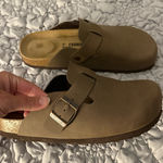 Cushionare Brown leather clogs Photo 0