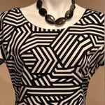 Metaphor Black & White Ziig Zag Striped Short Sleeves Dress Sz. L Great… Photo 1