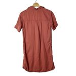 Lucky Brand Mauve Pink Short Sleeve Button Down Shirt Dress XS Photo 2