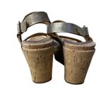 Kork-Ease  Gold Cork Wedge Leather Upper Sandals 6 Photo 7