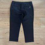 White House | Black Market Womens The Slim Crop Pants Stretch Cuffed Black Size 8 Photo 4