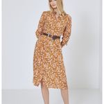 Source Unknown NWOT Shirtdress Floral Midi Carmel Women’s Size Small Photo 13