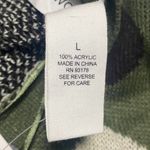 NEW Workshop Republic Clothing Green Camo Print Open cardigan, Size Large Black Photo 3