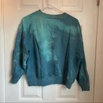 Vintage tie dyed blue crew neck sweatshirt cropped distressed Photo 3