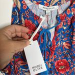 Rose + Olive  blue pink red floral‎ tank top women’s size small preppy Photo 1