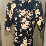 Everly Floral Black Wrap Dress Photo 4