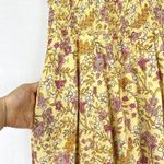 Old Navy  Waist Defined Short Sleeve Printed Midi Dress Size XL Yellow Floral Photo 6