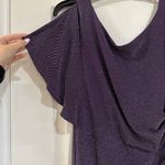 Alex Evenings Purple Sparkly Floor Length Dress Photo 4