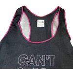 The North Face Tank Top Womens Size Medium Black Pink Racerback Sheer Gym Logo Photo 5