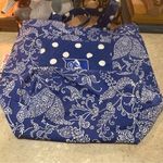 Meet Duke Blue & White Paisley Tote with Structured Design Photo 6
