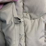 Vintage 80s Snowbird Goose Down Coat XS Tan Quilted Puffer High Collar Button Zi Photo 8