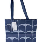 NWT Manaola Kinolau Collection All Over 'Iwa Birds Zipper Closure Tote Bag Blue Photo 0