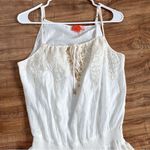 Anthropologie Hale Bob Cabana Eyelet cream Resortwear maxi dress vacation beaded Photo 2