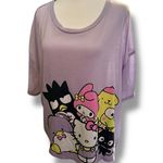 Hello Kitty  and Friends Light Purple Distressed Crop‎ Tee Size XXXL Photo 1