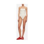 Lido Sedici One Piece Swimsuit Ivory EUC Size S Made in Italy Strapless Photo 1
