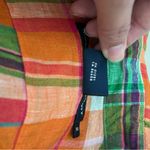 Ralph Lauren Sport Madras Plaid Linen Shirt Size 2 Photo 7