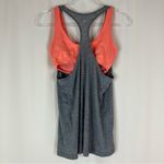 Athleta | 2-In-1 Gray Racerback Tank w/Built In Neon Orange Sports Bra S Photo 4