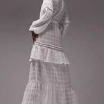 Topshop NWT  textured tie front beach maxi dress in white Size 4-6 Photo 1