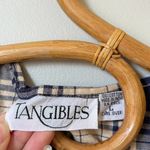 Vintage Blue Plaid Patchwork Vest Women's Large Photo 3