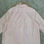 Lands' End Lands’End Women’s Butto Down Shirt Top Stripes Classic Longsleeve White Orange M Photo 7