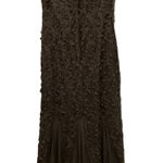 Nicole Bakti vintage  Silk Embellished Plunge Neck Long Evening formal maxi Dress Photo 0