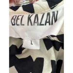 Bel Kazan Bow Print Maxi Dress Black White Ruffle Hem Boho Resort large Photo 11