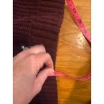 MLTATM Burgundy Cowl Neck Chunky Knit Sweater Dress Tunic Size M Purple Size M Photo 5