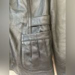 Vintage Cambridge DryGoods black, 100% leather blazer style jacket; size S Black Photo 1