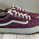 Vans Old Skool Skate Shoes Purple Glitter Lace Up Sneakers Missy 6M Sparkle Photo 0