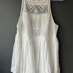 Free People  White Crochet Lace Summer Dress with Spaghetti Straps Photo 0
