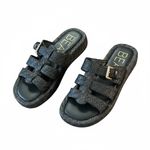 Beach by Matisse Ciao Raffia Fisherman Slide Sandals Black 9 Boho Coastal Photo 7