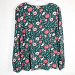 Matilda Jane Medium Top Yesteryear Blouse Green Pink V Neck Button Down 1429 Photo 2