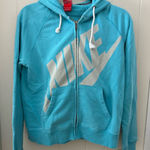 Nike  Aqua Zip-Up Hoodie with White Logo Photo 0
