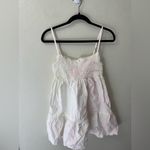 frankie's bikinis Frankie’s Bikinis Baby Embroidered Mini Dress Pink & Yellow Tie Dye Size L Photo 1