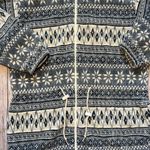 VTG Active Stuff Snowflake Fleece Coat Hoodie Zip Jacket Womens L Christmas USA Gray Size L Photo 2