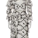 Joie NWT $445  Alpheus Floral Eyelet Cold Shoulder Ruffled Dress XS Photo 5