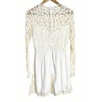 Saylor  Ivory Josie Battenberg Long Sleeve Crochet Lace A-Line Mini Dress Size XS Photo 7