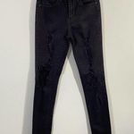 Levi's Women's 721 Black High Rise Skinny Super Distressed Jeans Size 24 Photo 0